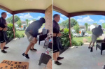Masked porch pirate snatches package as stunned FedEx driver looks on seconds after delivery  New York Post Masked porch pirate snatches package as stunned FedEx driver looks on seconds after delivery  New York Post