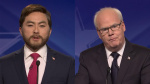 SNL Spoofs Vice Presidential Debate With Jim Gaffigans Tim Walz and Bowen Yangs JD Vance  Hollywood Reporter SNL Spoofs Vice Presidential Debate With Jim Gaffigans Tim Walz and Bowen Yangs JD Vance  Hollywood Reporter