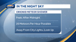 Orionid meteor shower peaking Monday night viewing conditions look good in New Hampshire  WMUR Manchester