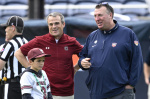 South Carolina coach Shane Beamer has to be restrained after Illinois Bret Bielema taunts USC sideline with substitution gesture Yahoo Sports South Carolina coach Shane Beamer has to be restrained after Illinois Bret Bielema taunts USC sideline with substitution gesture Yahoo Sports