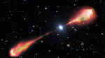Telescopes spy a monster radio jet streaming from a bright and early object in the universe  ABC News