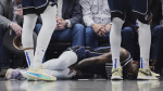 Mavs Kyrie Irving suffers left knee sprain shoots free throws before leaving game The Associated Press Mavs Kyrie Irving suffers left knee sprain shoots free throws before leaving game The Associated Press