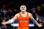 Oklahoma States Wyatt Hendrickson stuns wrestling world with upset of Gable Steveson salutes President Trump after victory Yahoo Sports Oklahoma States Wyatt Hendrickson stuns wrestling world with upset of Gable Steveson salutes President Trump after victory Yahoo Sports