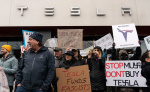 Man drives into Tesla protesters at dealership Police  The Hill