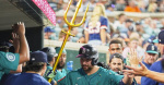 Mariners Cal Raleigh blasts 2 homers in reach of Barry Bonds firsthalf record  The Seattle Times Mariners Cal Raleigh blasts 2 homers in reach of Barry Bonds firsthalf record  The Seattle Times