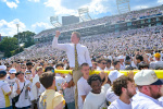 Georgia Tech students march goalpost through Atlanta and into presidents mansion pool after upset of No 12 Clemson Yahoo Sports Georgia Tech students march goalpost through Atlanta and into presidents mansion pool after upset of No 12 Clemson Yahoo Sports
