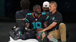 Dolphins Tyreek Hill carted off field and taken to hospital with dislocated left knee  AP News Dolphins Tyreek Hill carted off field and taken to hospital with dislocated left knee  AP News