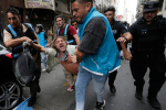 Argentine workers clash with police as senators debate labor reform in photos  Yahoo
