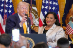 Trump weeks after backlash over racist post hosts Black History Month reception  Associated Press News
