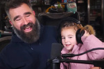 Jason Kelces 5YearOld Daughter Ellie Adorably Crashes New Heights Podcast Love You Uncle Travvy Love You Randy Moss  Yahoo News New Zealand