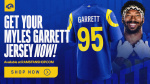 Myles Garrett to wear 95 for Rams  Rams