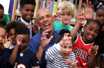 Barack and Michelle Obama surprise first visitors to newly opened presidential center  AP News