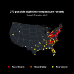 Peak of heat reaches MidAtlantic as many records fall across East  The Washington Post