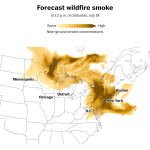 Thick wildfire smoke lingers over MidAtlantic early Saturday  The Washington Post