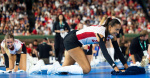 Court moisture slipping ends Nebraska volleyballs Wrigley Field match experience  Omaha WorldHerald