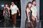 Taylor Swift and Travis Kelce match in silky stripes for NYC date night  pagesixcom
