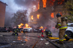 Russian drones hammer apartments offices and a cultural landmark in Ukraine killing 7  AP News