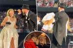 Donna Kelce shares Eras Tour clip of Travis Kelce and Taylor Swift onstage in London SOS  Page Six