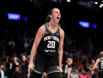 WNBA playoffs Sabrina Ionescu Liberty fend off Aces to take 20 series lead over defending champions  Yahoo Sports