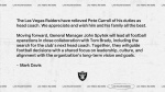 Raiders relieve Pete Carroll of duties as head coach  Raiderscom