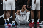 Victor Wembanyama has a concussion after falling facefirst to court in loss to Blazers  AP News