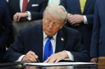 Trump says hell place 25 tariff on autos from the EU accusing it of not complying with trade deal  AP News