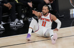 Jalen Brunson scores 30 and Knicks finish on 110 run steal Game 1 from Spurs with 10595 win  AP News