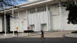 Kennedy Center exterior remains covered after Trumps name is removed  CNN