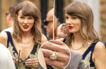 Taylor Swift flashes wedding ring and gold band as she attends Oli Jacobs and Laura Sisks starstudded nuptials solo  Page Six