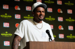 Jim Brown statue outside Browns stadium used to send Deshaun Watson message  AP News